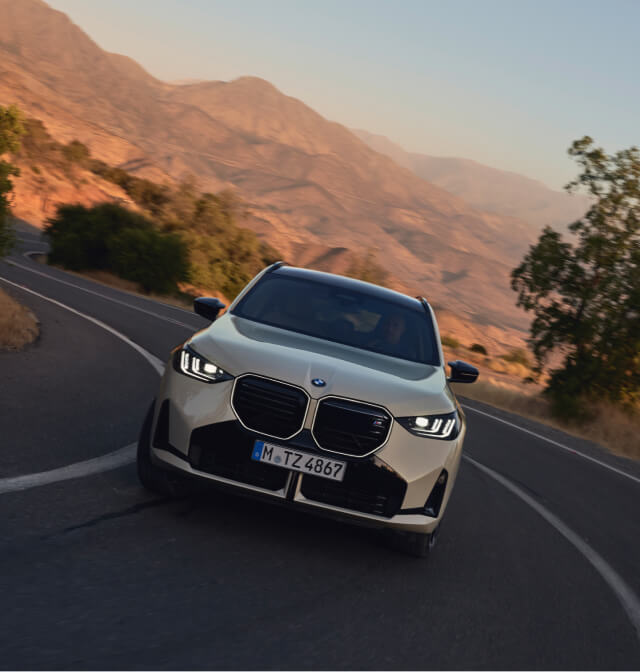 Front angled view of BMW X3