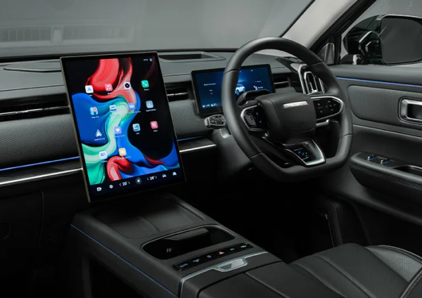 View of the interior of the plug-in hybrid Jaecoo J7