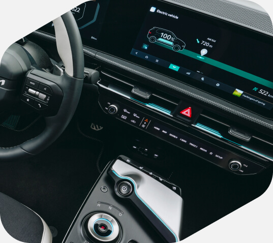 Interior view of Kia EV6